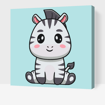 Paint by Numbers - Lille zebra