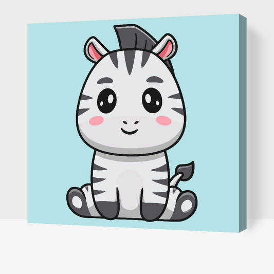 Paint by Numbers - Lille zebra