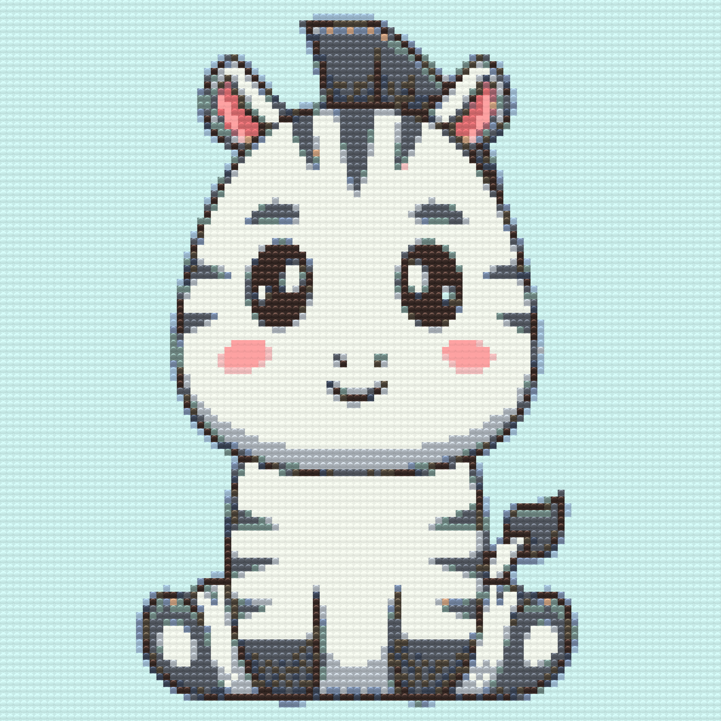 Diamond Painting - Lille zebra