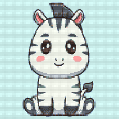 Diamond Painting - Lille zebra