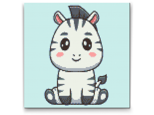 Diamond Painting - Lille zebra