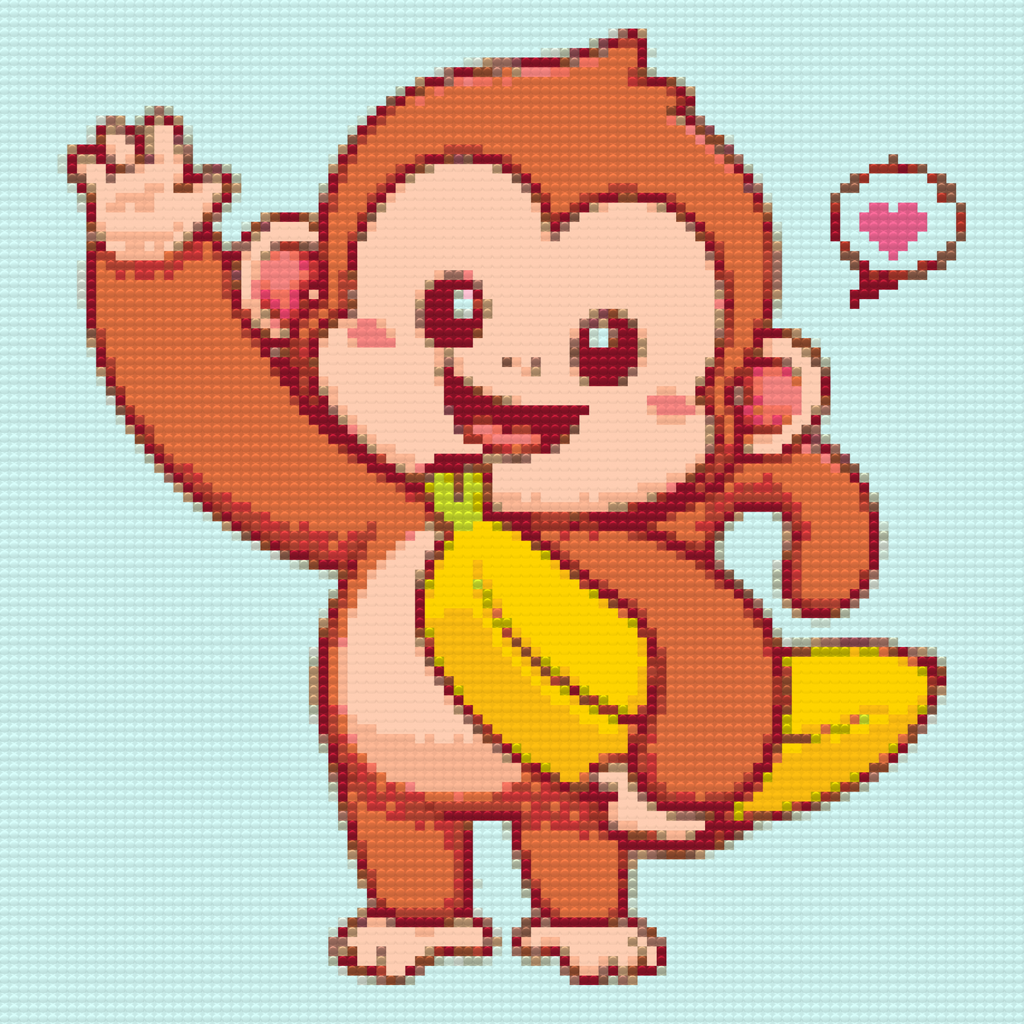 Diamond Painting - Abe og en banan