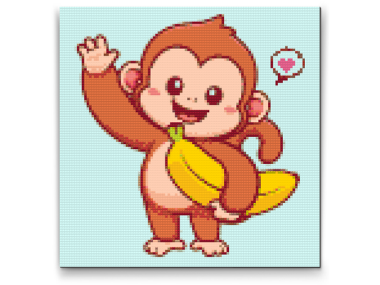 Diamond Painting - Abe og en banan