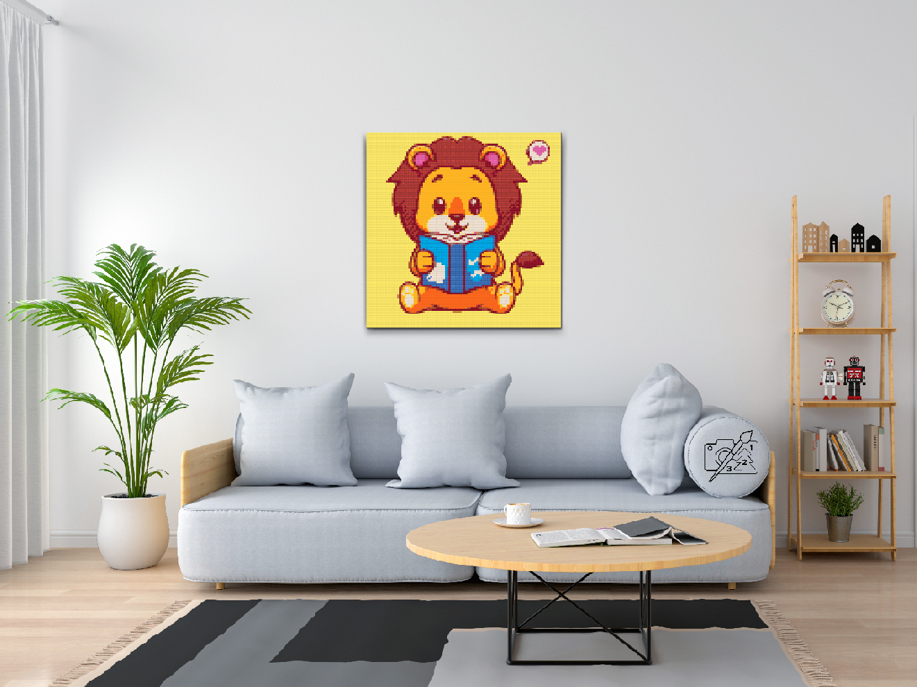 Diamond Painting - Løveunge med en bog