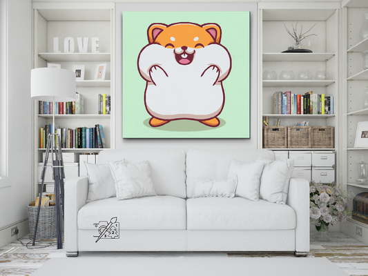 Paint by Numbers - Hamster med proppede kinder