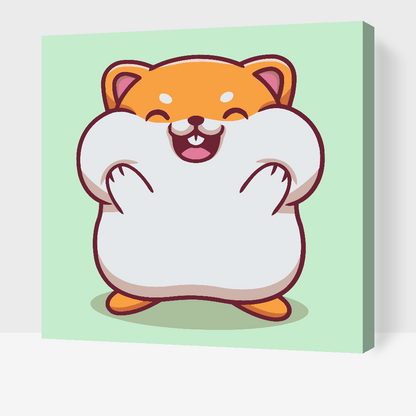 Paint by Numbers - Hamster med proppede kinder