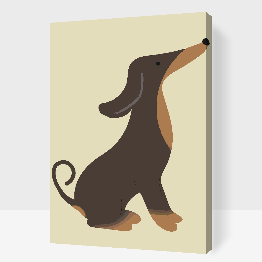 Paint by Numbers - Sød daschund
