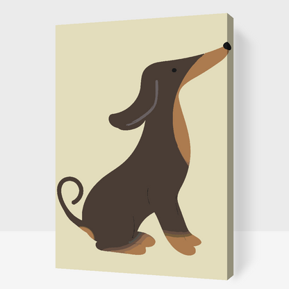 Paint by Numbers - Sød daschund