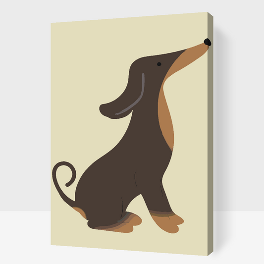 Paint by Numbers - Sød daschund