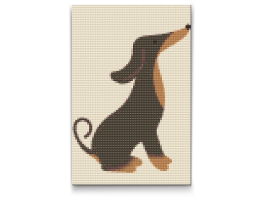 Diamond Painting - Sød daschund