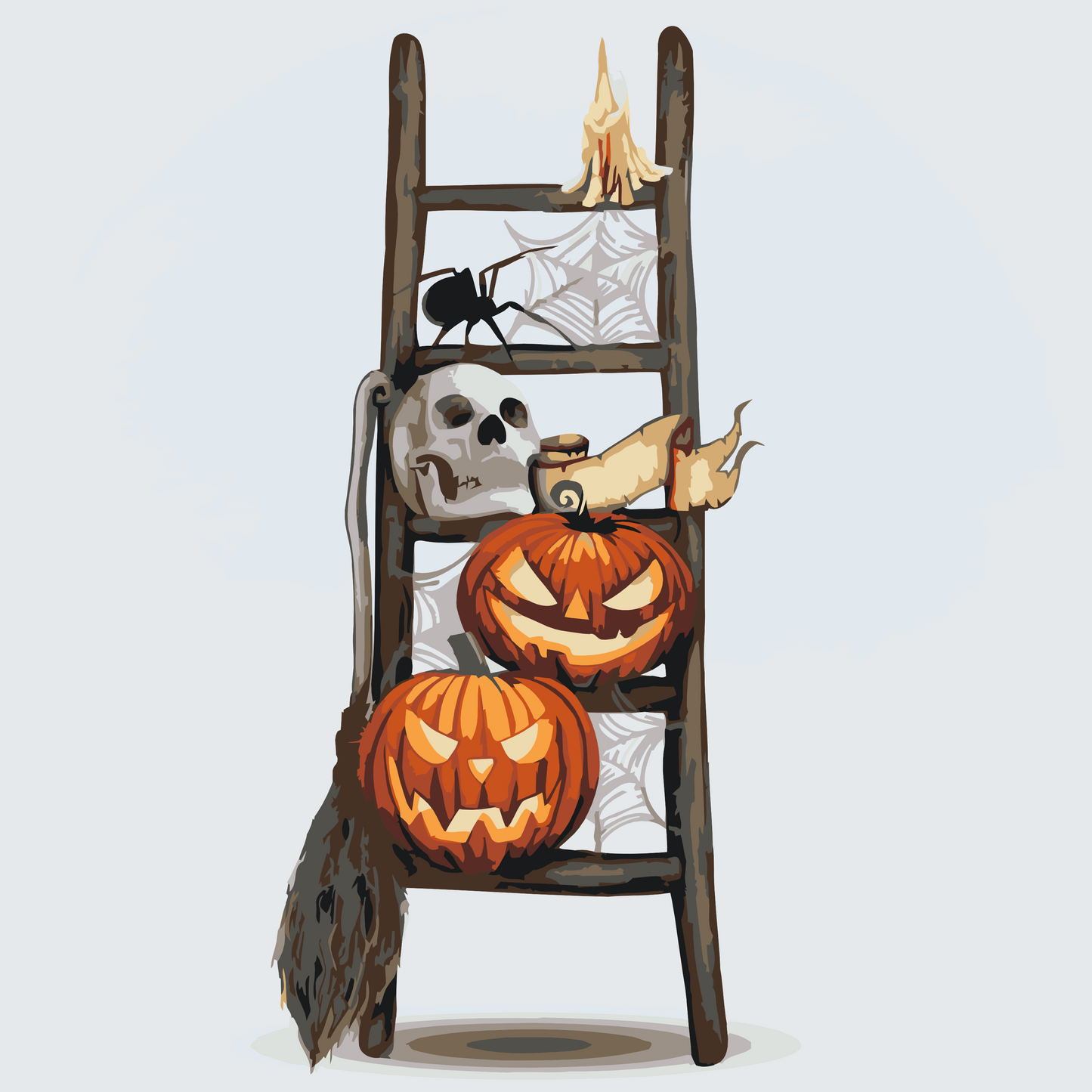 Paint by Numbers - Halloween på en stige