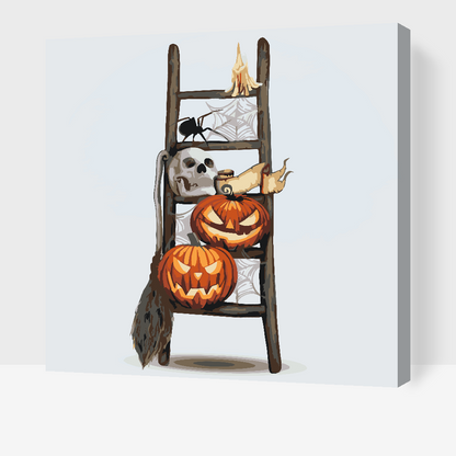Paint by Numbers - Halloween på en stige