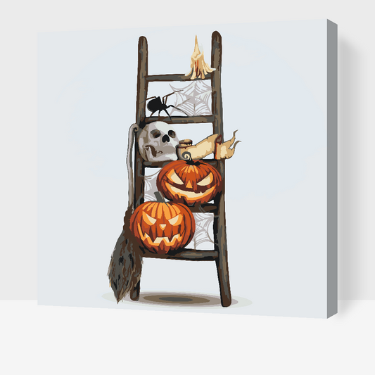 Paint by Numbers - Halloween på en stige