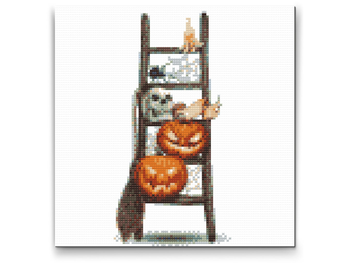 Diamond Painting - Halloween på en stige