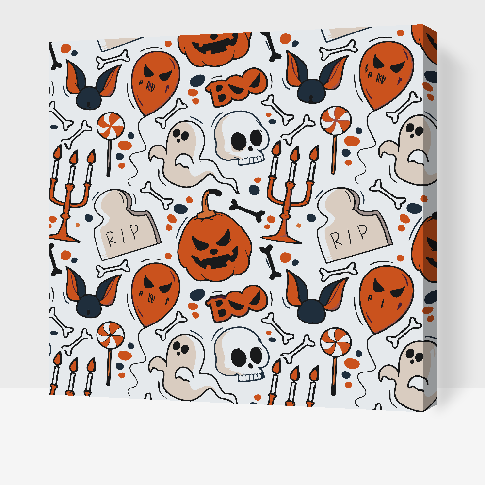 Paint by Numbers - Halloween-baggrund