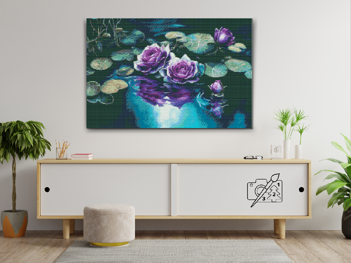 Diamond Painting - Vandliljer i dammen