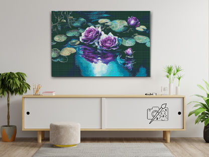 Diamond Painting - Vandliljer i dammen