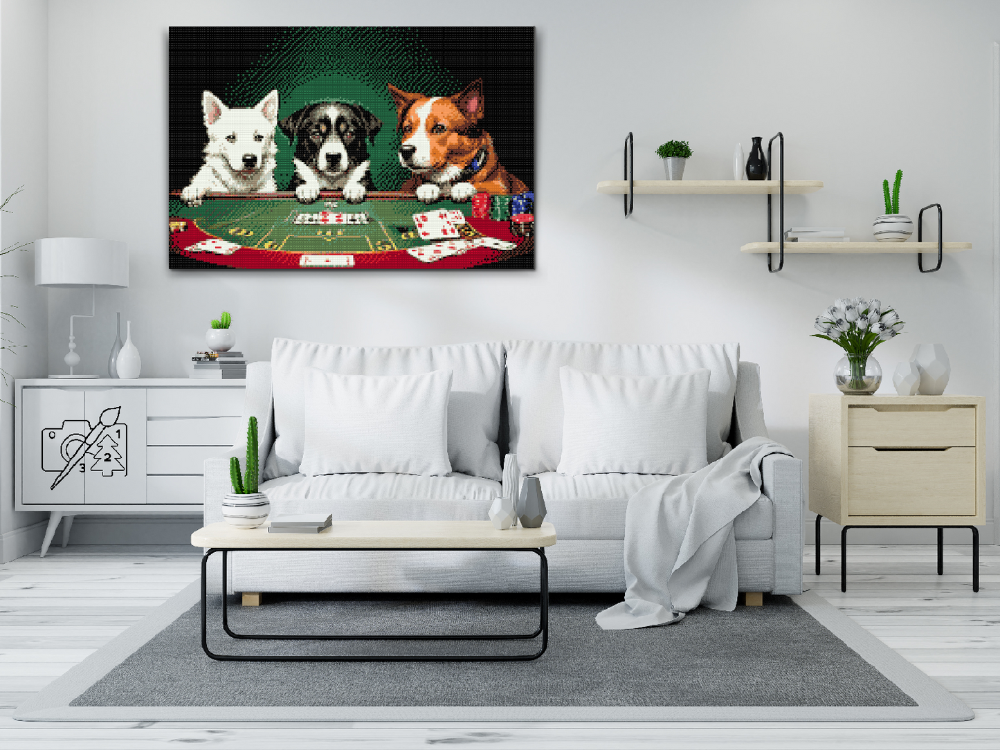 Diamond Painting - Doggy poker 2