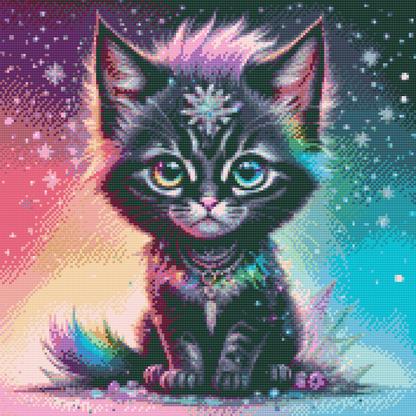 Diamond Painting - Iriserende sort killing