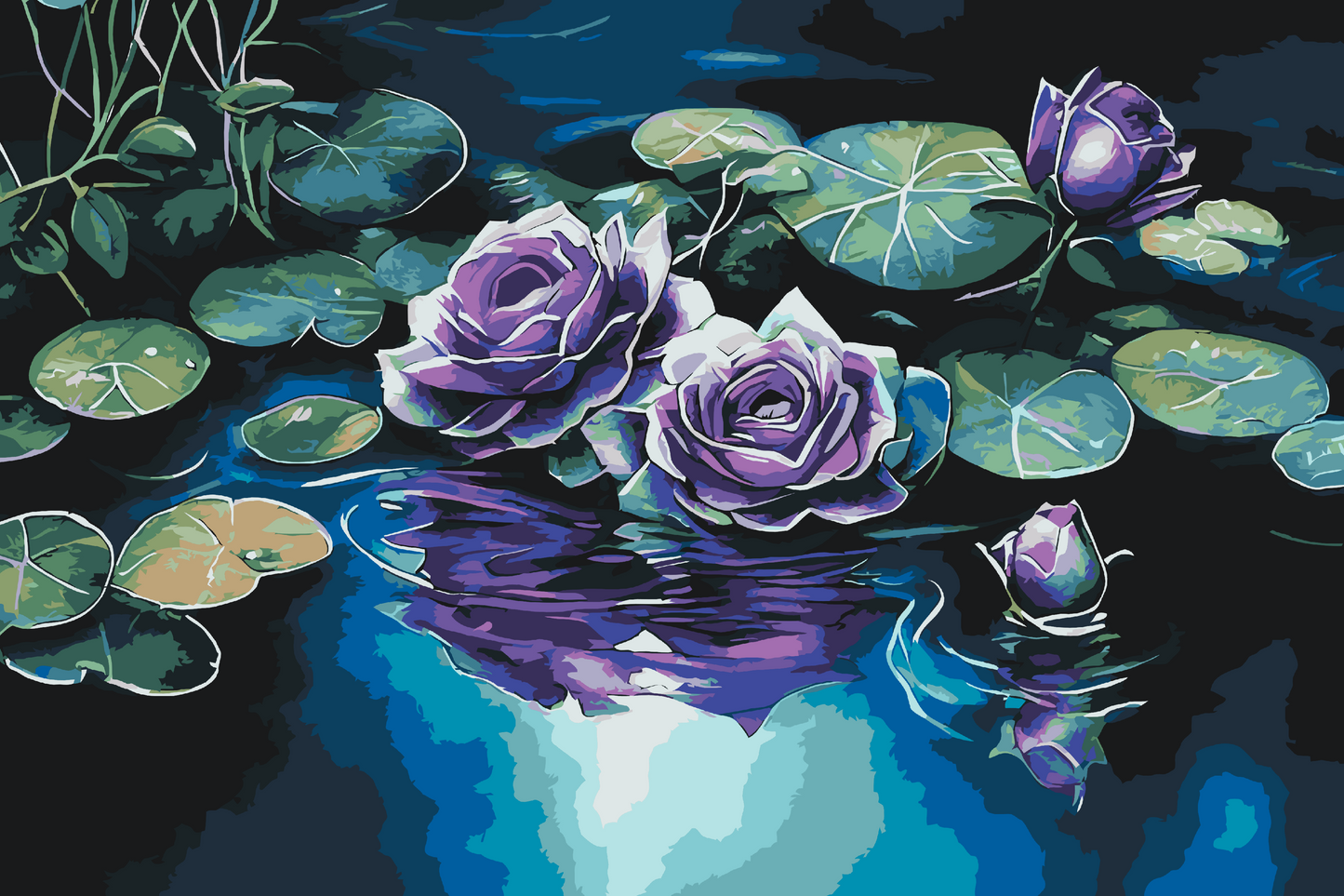 Paint by Numbers - Vandliljer i dammen