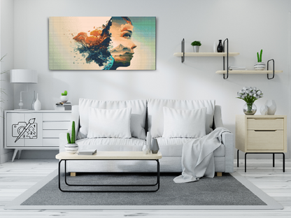 Diamond Painting - Ansigt, bjerg, træ