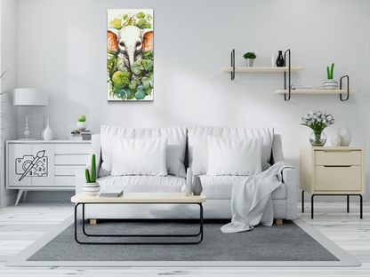 Diamond Painting - Elefantkalv blandt planterne