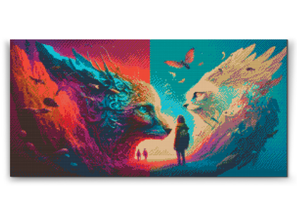 Diamond Painting - Mystiske katte
