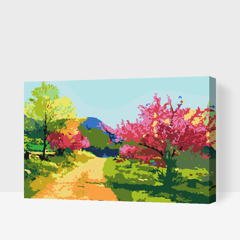 Paint by Numbers - Farverigt landskab