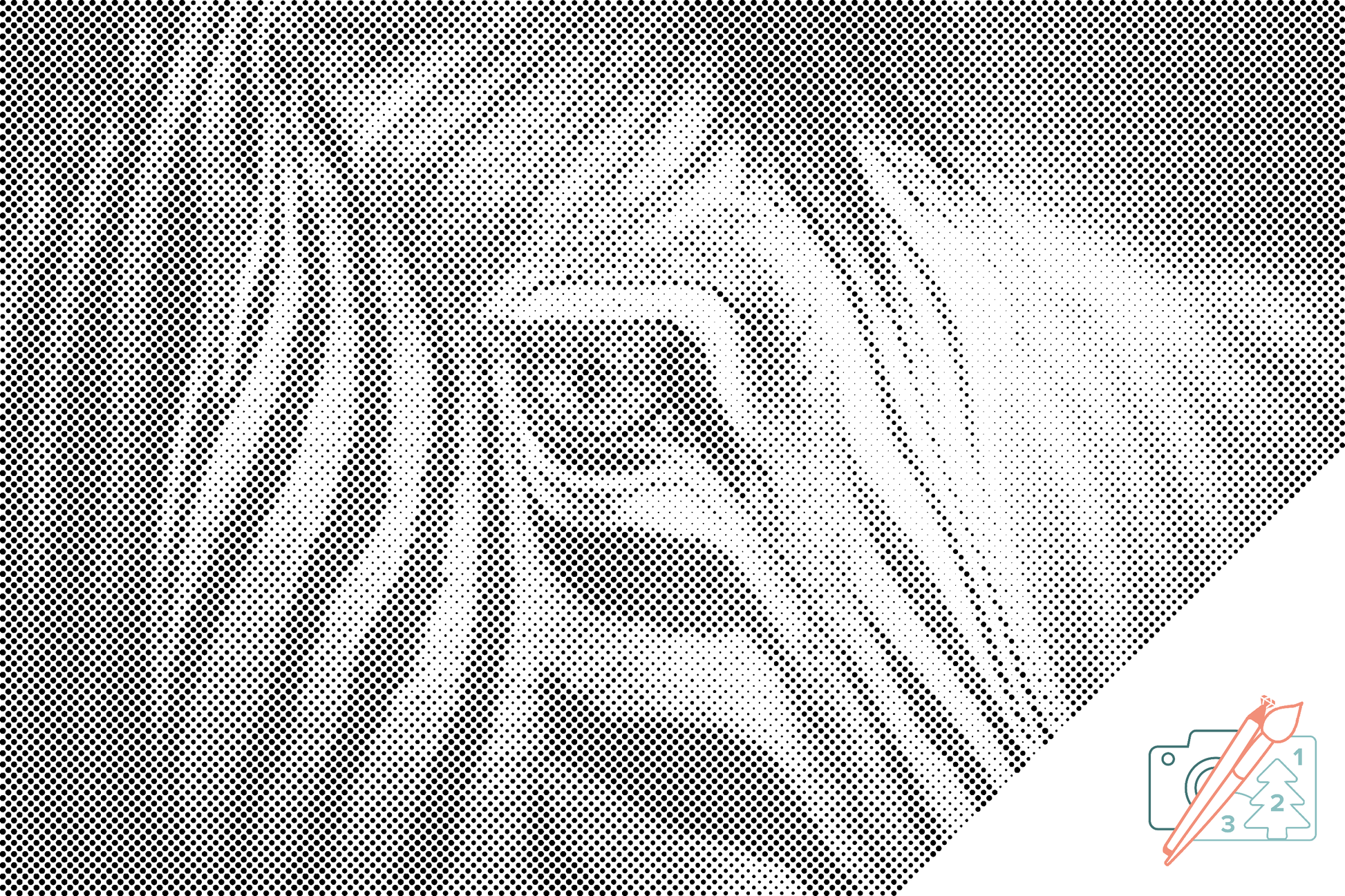 Mal-med-prikker -  Zebra tæt på
