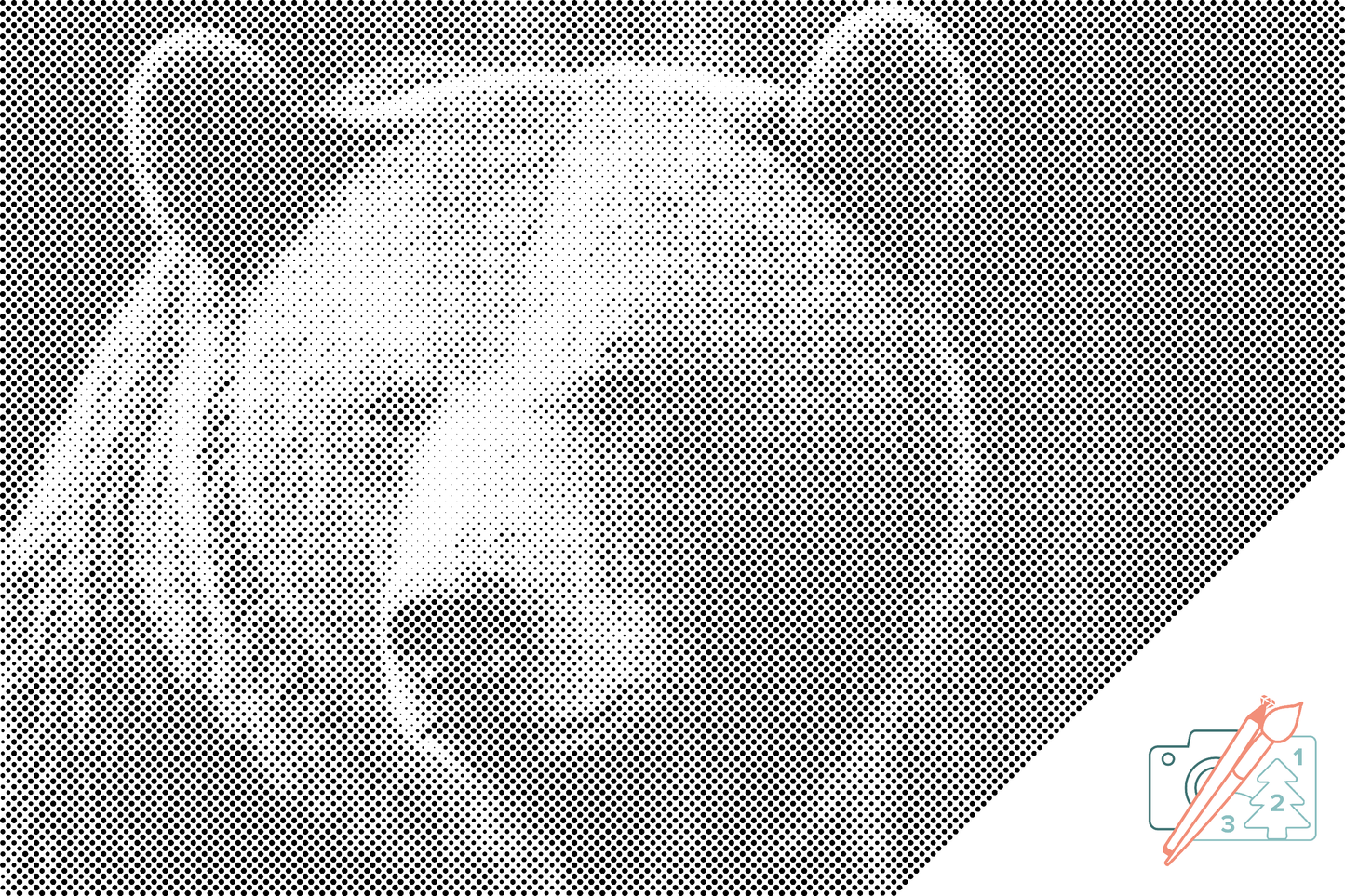Mal-med-prikker -  Grizzlybjørn