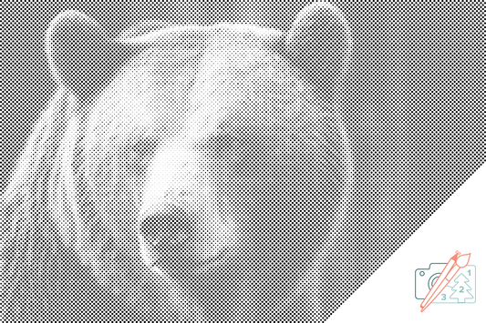Mal-med-prikker -  Grizzlybjørn