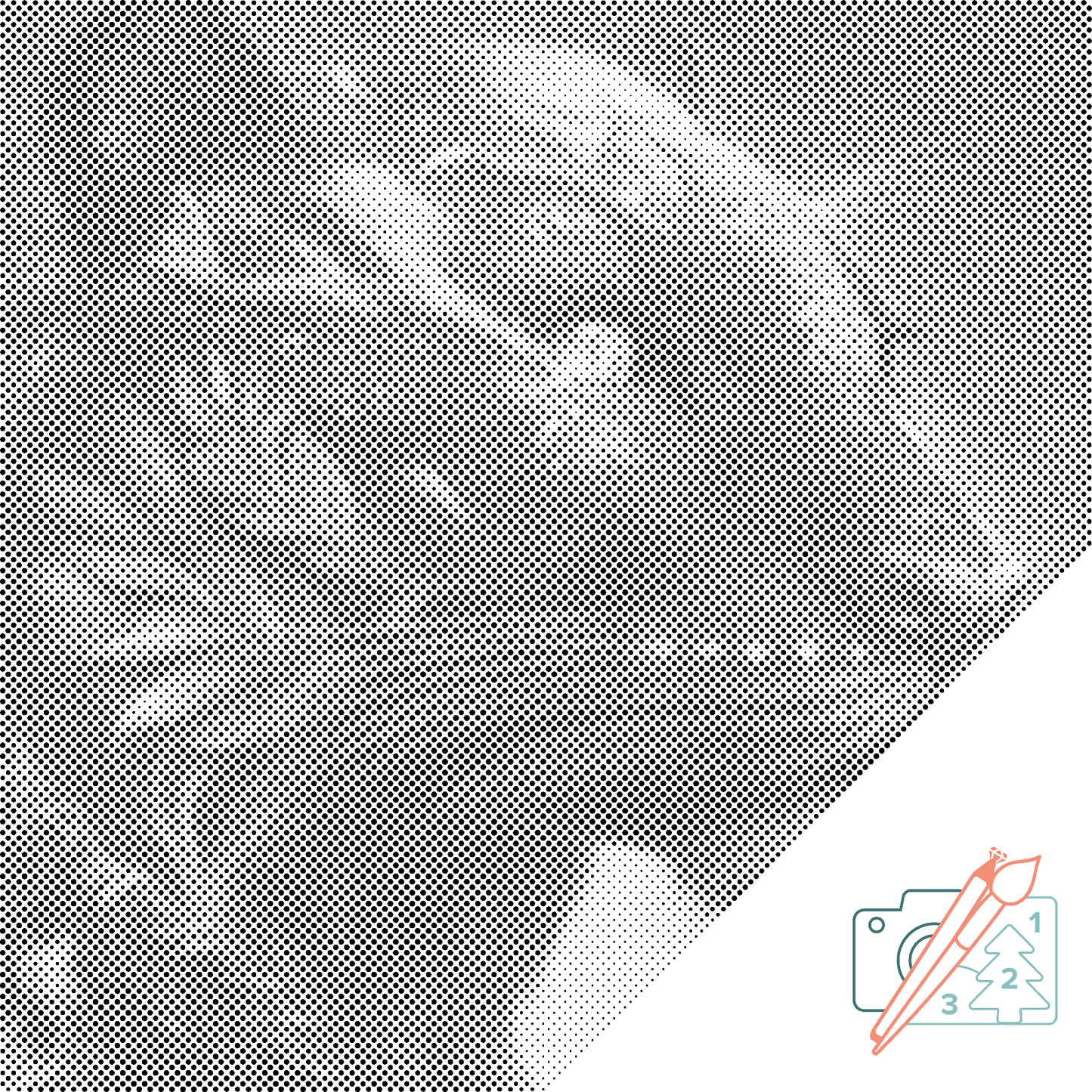 Mal-med-prikker -  Sort puma