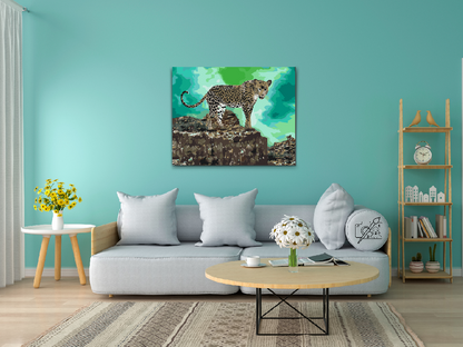 Paint by Numbers - Leopard lurer efter bytte