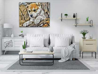 Paint by Numbers - Hvalp leger i skoven
