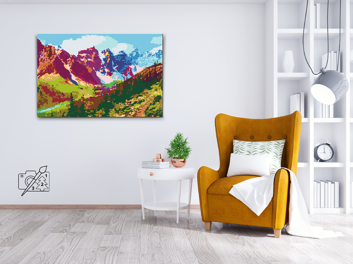 Paint by Numbers - Farverige bjerge
