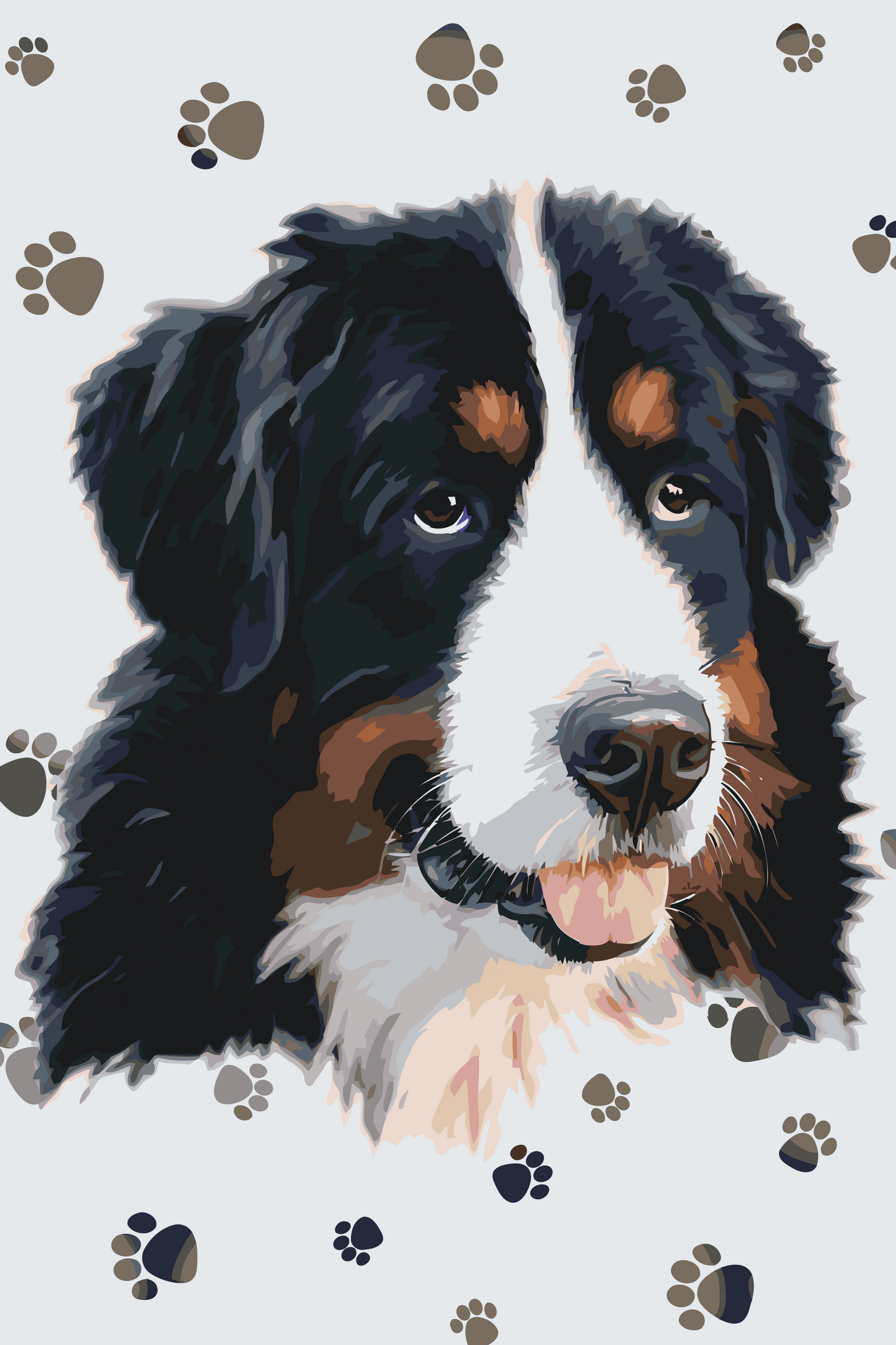 Paint by Numbers - Hund med poter