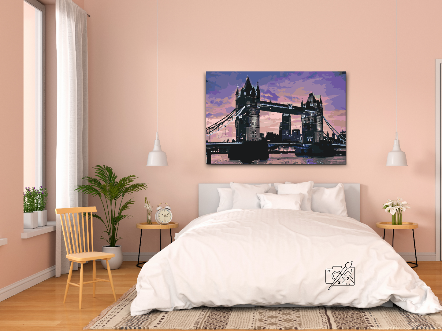 Paint by Numbers - Towerbidge ved solnedgang