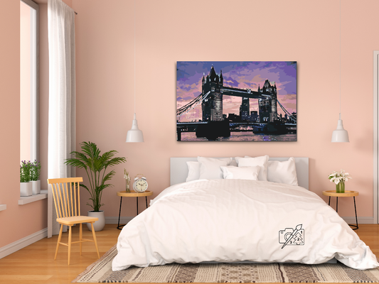 Paint by Numbers - Towerbidge ved solnedgang