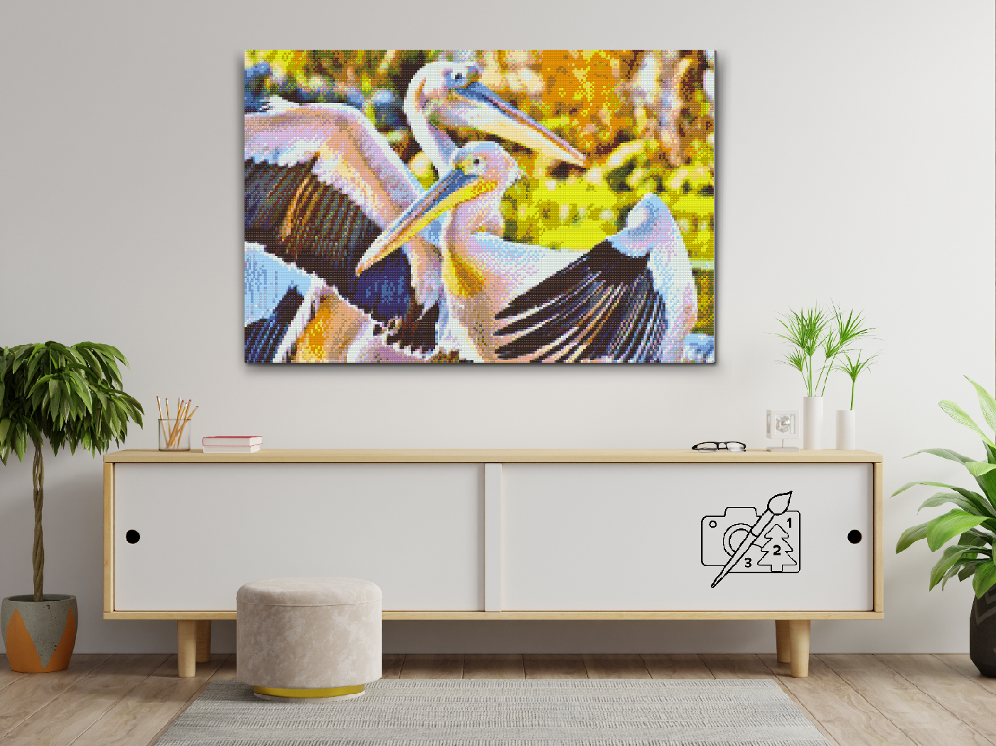 Diamond Painting - Pelikaner
