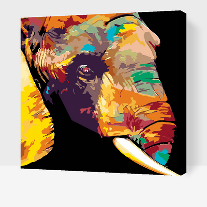 Paint by Numbers - Farvet elefant