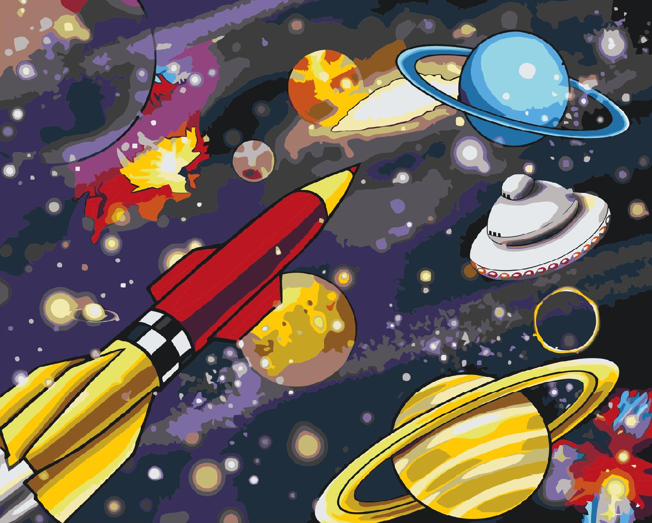 Paint by Numbers - Vesmírná galaxie
