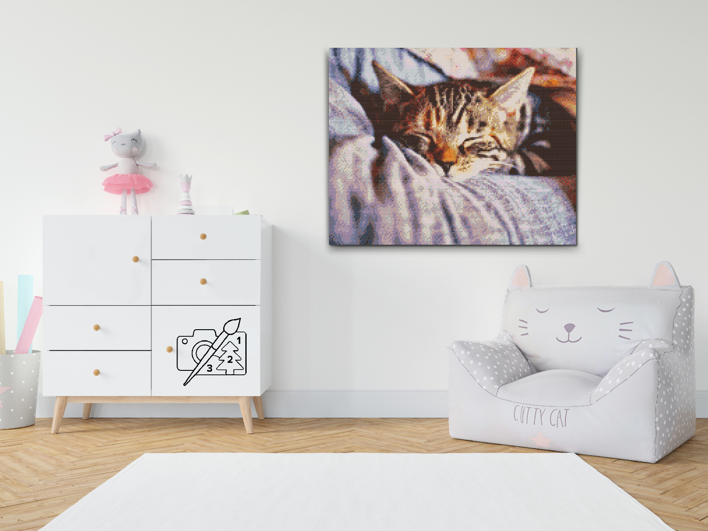 Diamond Painting - Sleeping Kitty