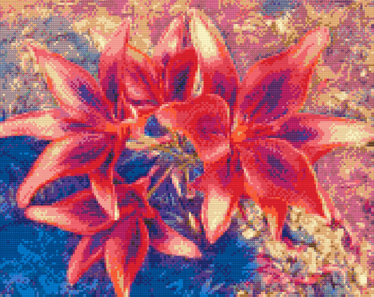 Diamond Painting - Røde Liljer