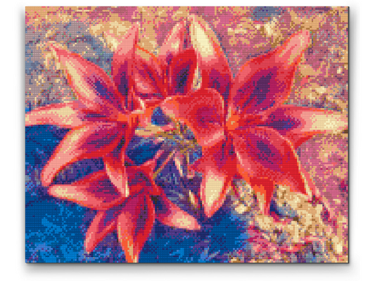 Diamond Painting - Røde Liljer