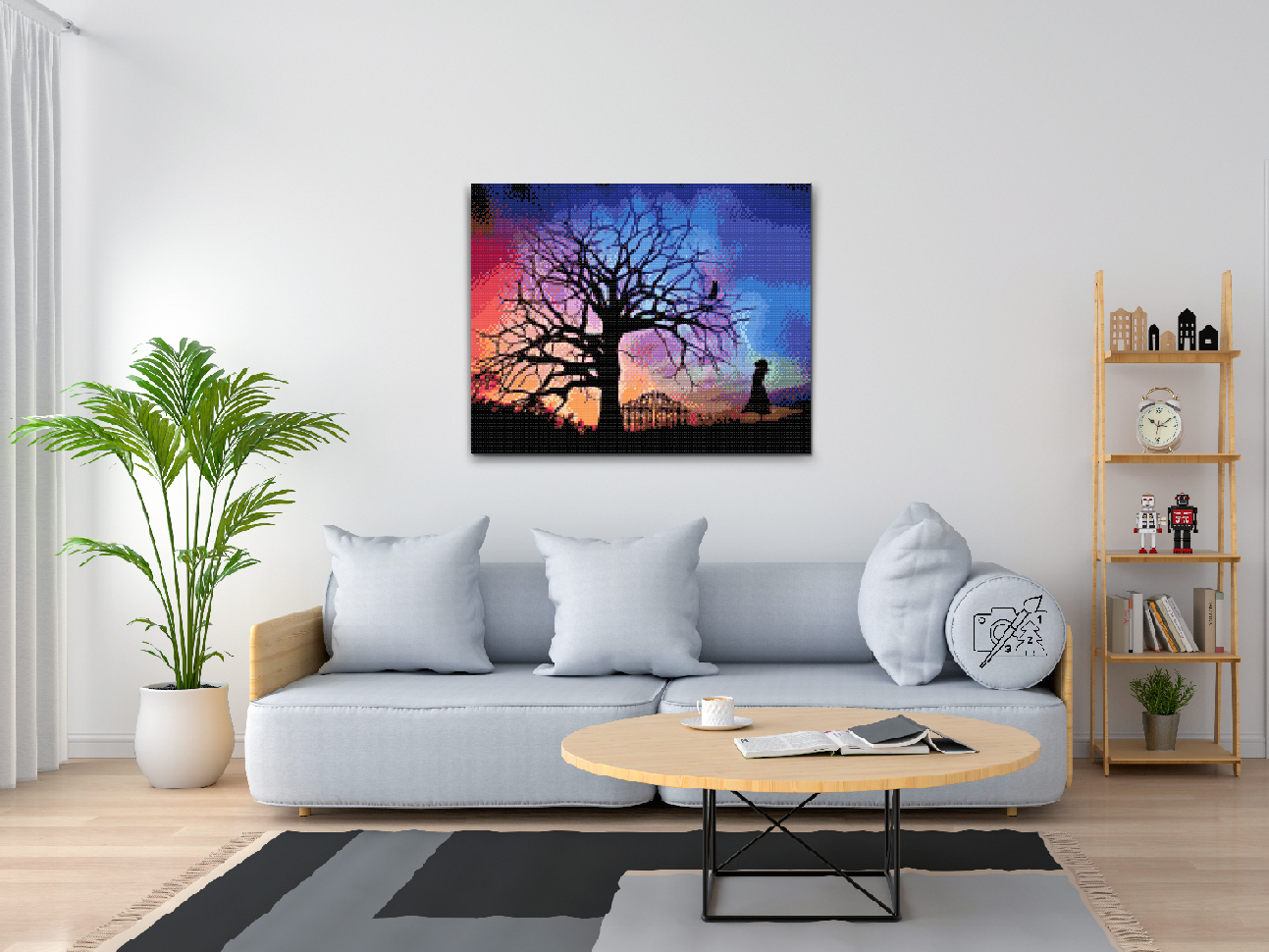 Diamond Painting - Pige under nattehimlen
