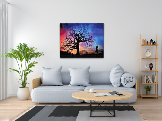 Diamond Painting - Pige under nattehimlen
