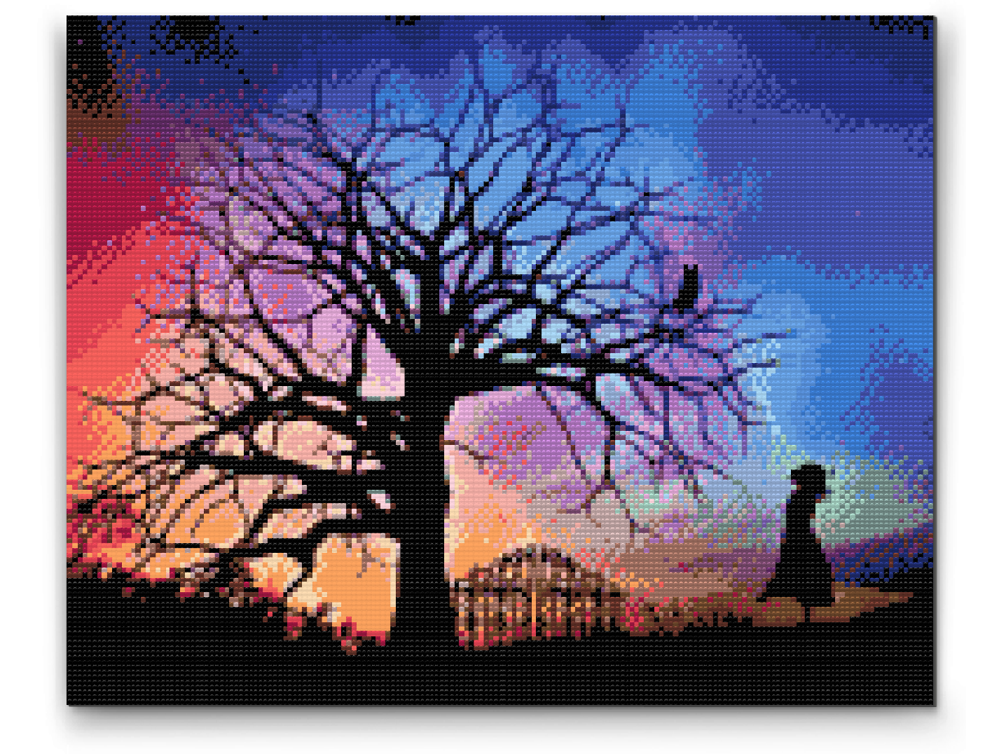 Diamond Painting - Pige under nattehimlen