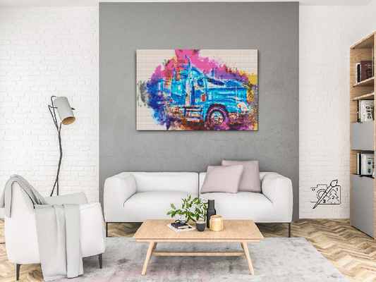 Diamond Painting - Farverig lastbil