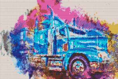 Diamond Painting - Farverig lastbil