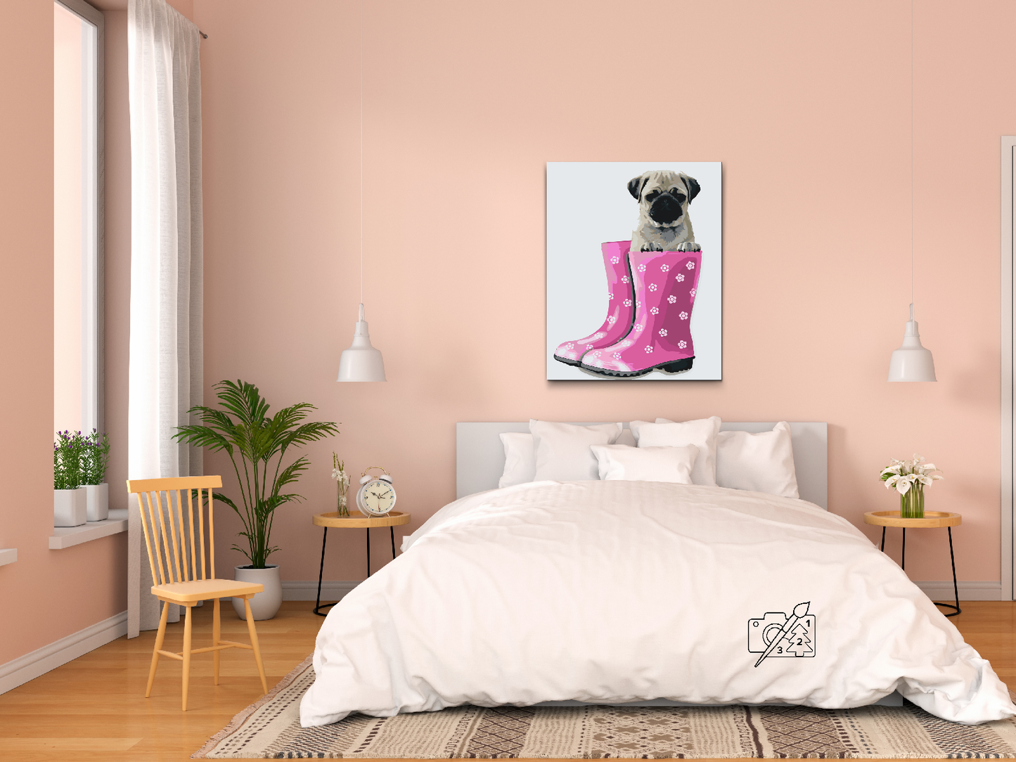 Paint by Numbers - Mops i støvler